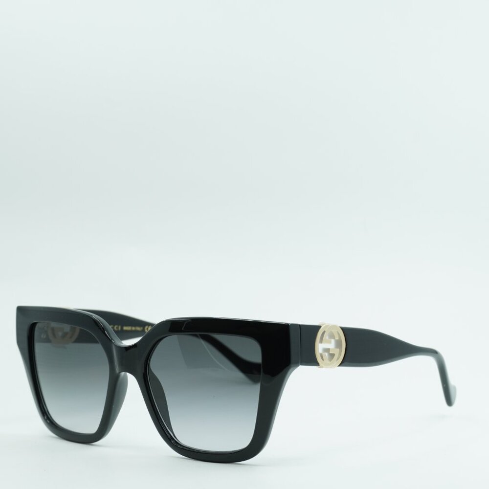 Gucci GG1023S 008 Sunglasses Black Cat Eye Frame, Grey Gradient Lenses - Picture 3 of 11